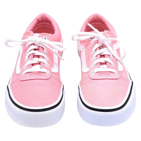 Vans Ward Pink White Low Top Sneakers Girls Size 3 Youth NEW In Box - Picture 4 of 10